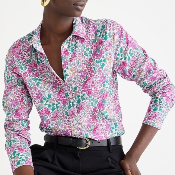 J. Crew Slim- fit Shirt in Liberty® Edna Floral fabric - size 4 - Picture 1 of 8